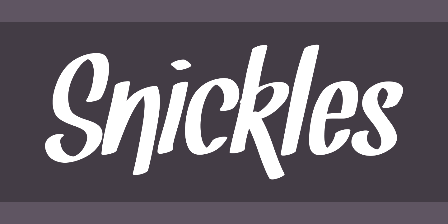 Пример шрифта Snickles #1